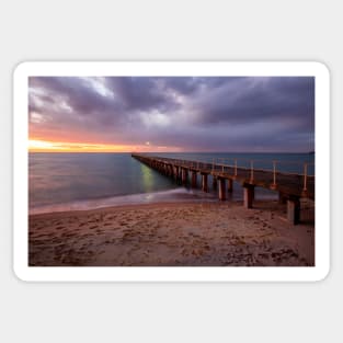 Sunset at Dromana Pier, Mornington Peninsula Sticker